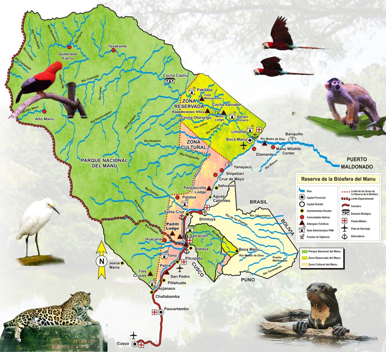 mapa manu park peru